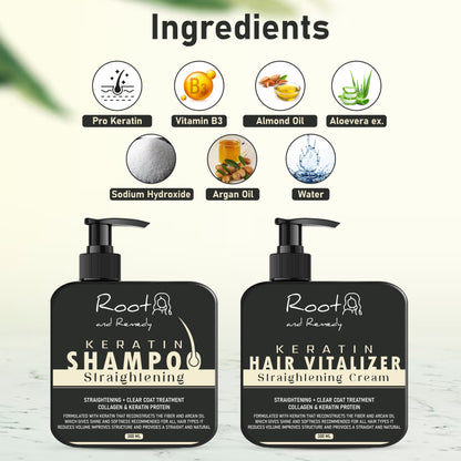 2 in 1 Herbal Pro Hair Straightening Shampoo & Keratin Hair Vitalizer Cream Combo ( Get Extra 30% off on prepaid orders auto applied on check out )