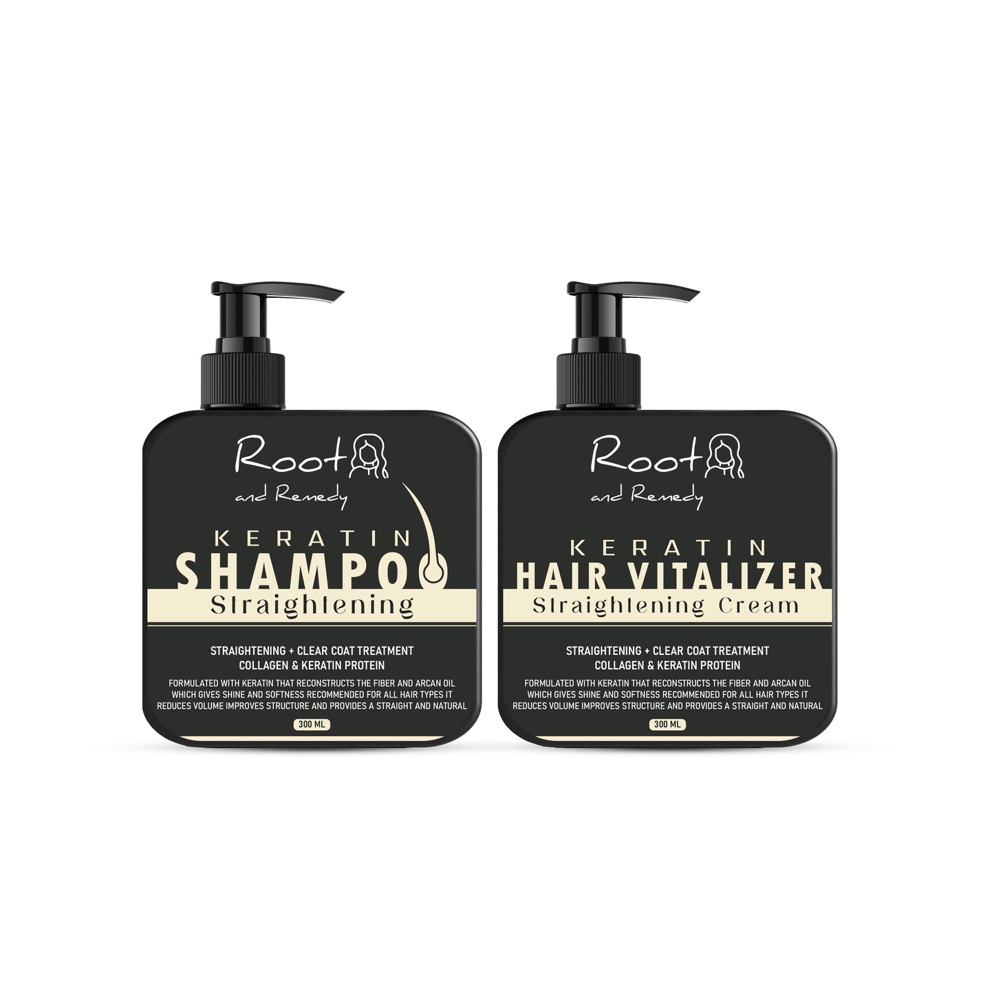 2 in 1 Herbal Pro Hair Straightening Shampoo & Keratin Hair Vitalizer Cream Combo ( Get Extra 30% off on prepaid orders auto applied on check out )