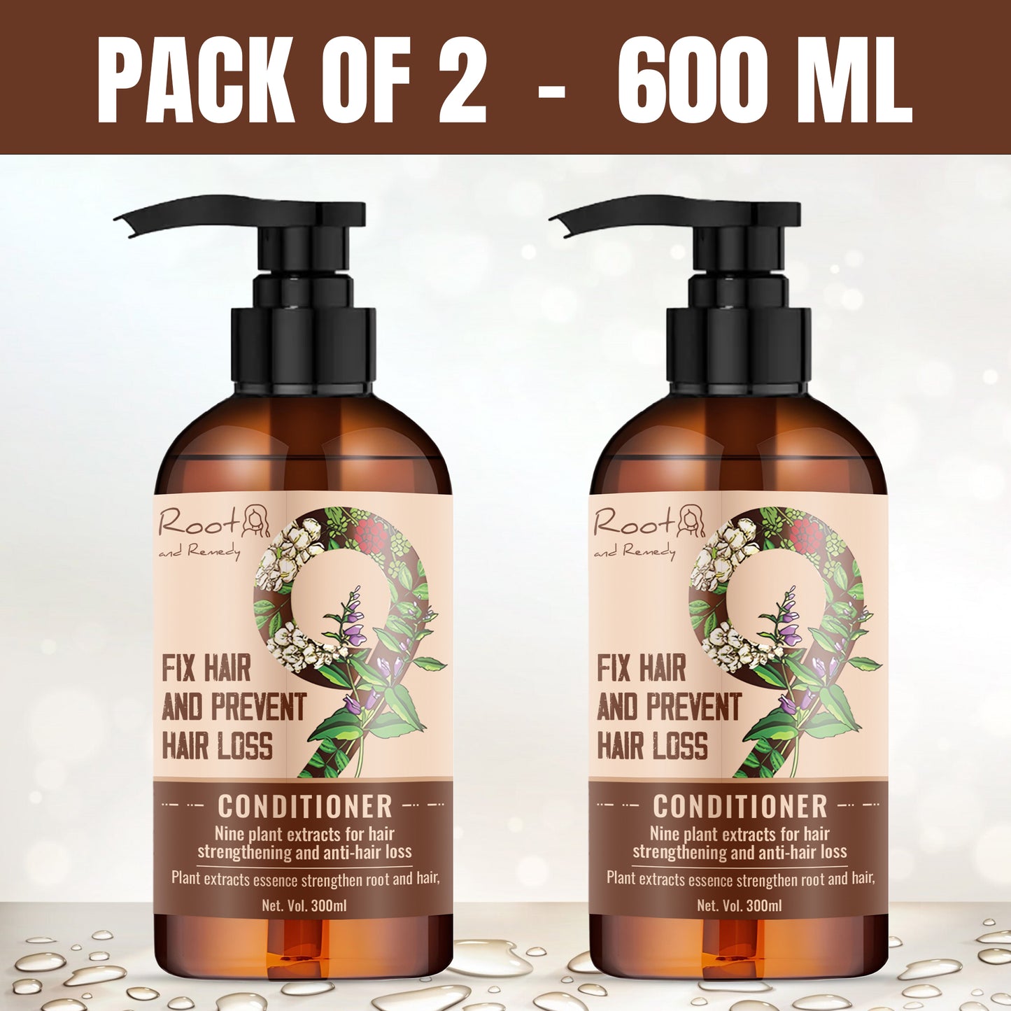 Root and Remedy Anti-itch and Anti-Bacterial Liquid Conditioner (300ml) (Pack Of 2)