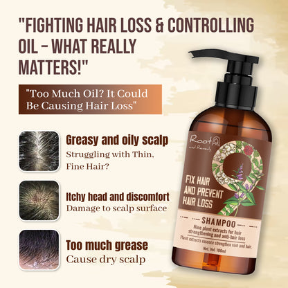 Root and Remedy Anti-itch and Anti-Bacterial Liquid Hair Loss Shampoo (100ml)