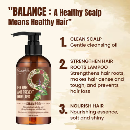 Root and Remedy Anti-itch and Anti-Bacterial Liquid Hair Loss Shampoo (300ml)